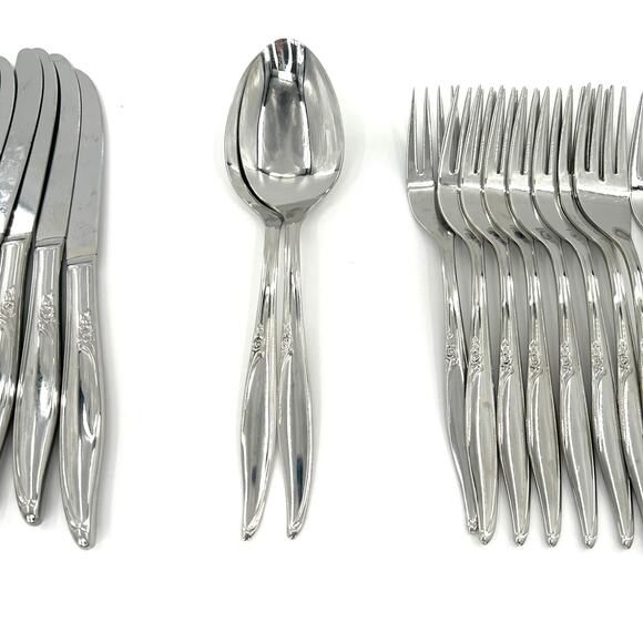38 Kenwood Forever Rose Stainless Steel Flatware set - Picture 5 of 9